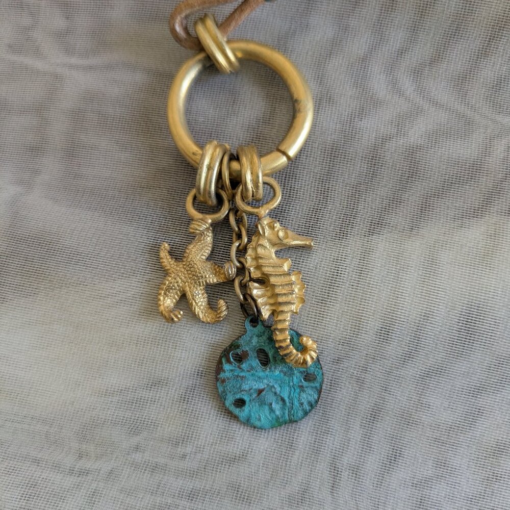 Ocean Life Themed Gold Necklace